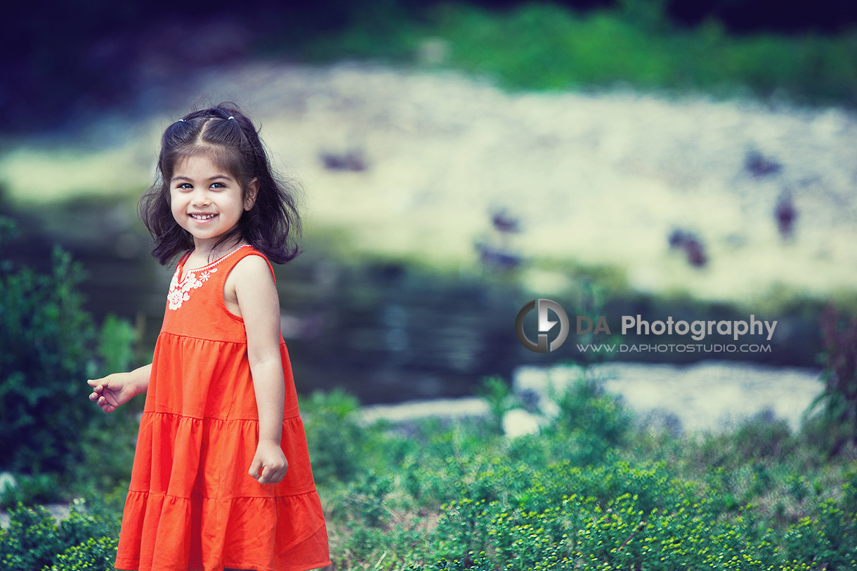 Little girl at the lake