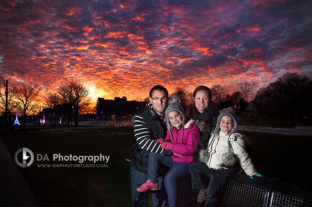 Family Portrait at Sunset- Family Photography by Dragi Andovski at Burlington Waterfront, www.daphotostudio.com