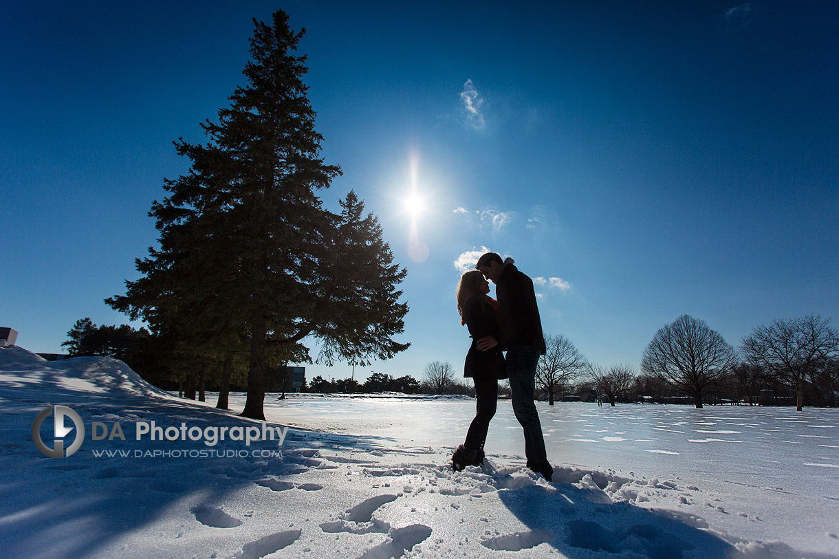 Mohawk College Winter Engagement Session with Snow - Winter engagement by DA Photography