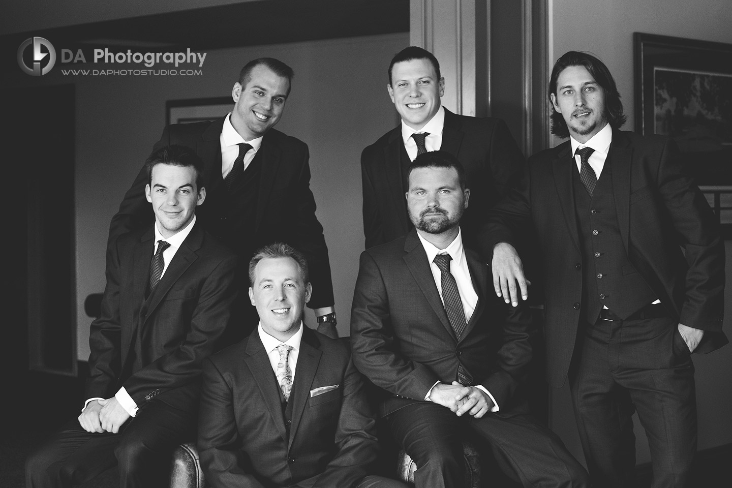 Groom with his Groomsmens - Caledon Glen Eagle Golf Club Wedding Photographer