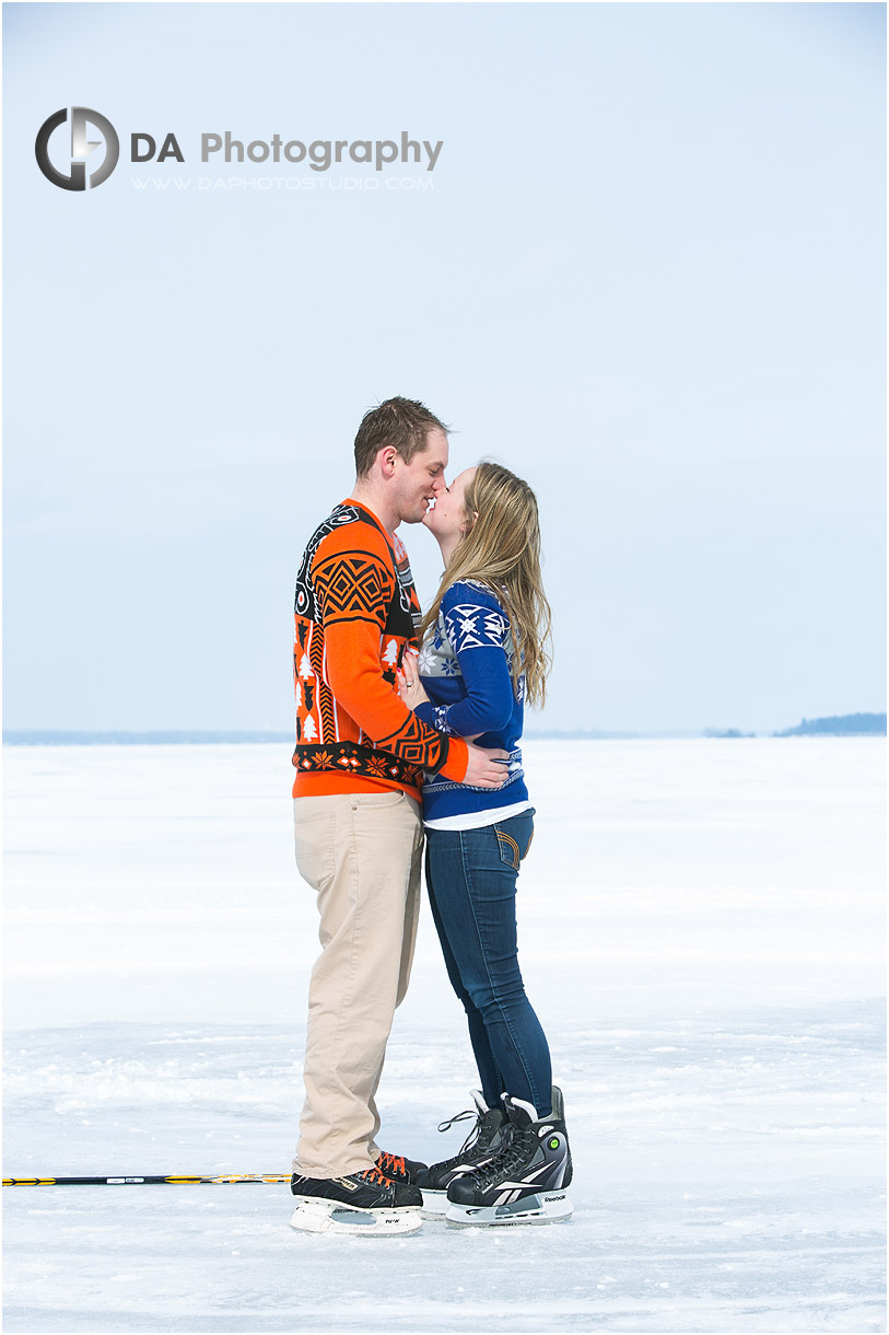 Hockey Winter Engagement Photos