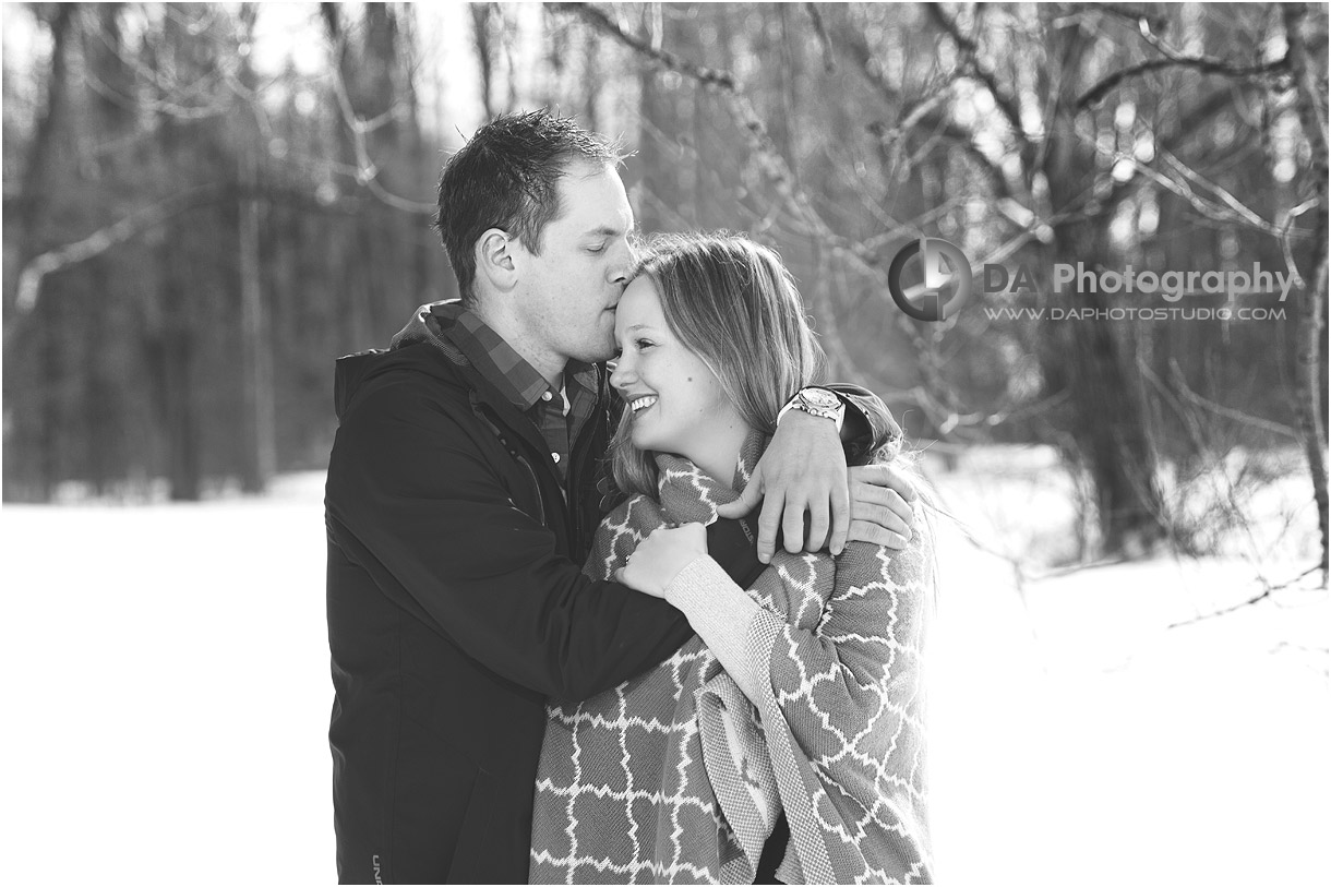 Winter Engagement Photo Locations in Orillia