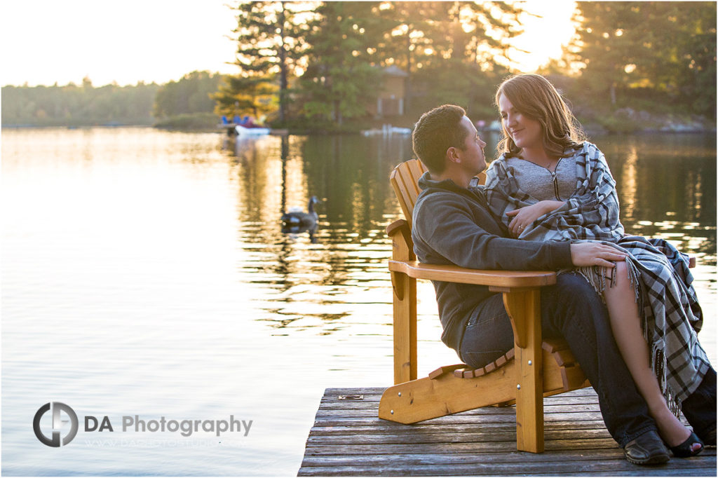 Fall Engagement Photos in Gravenhurst