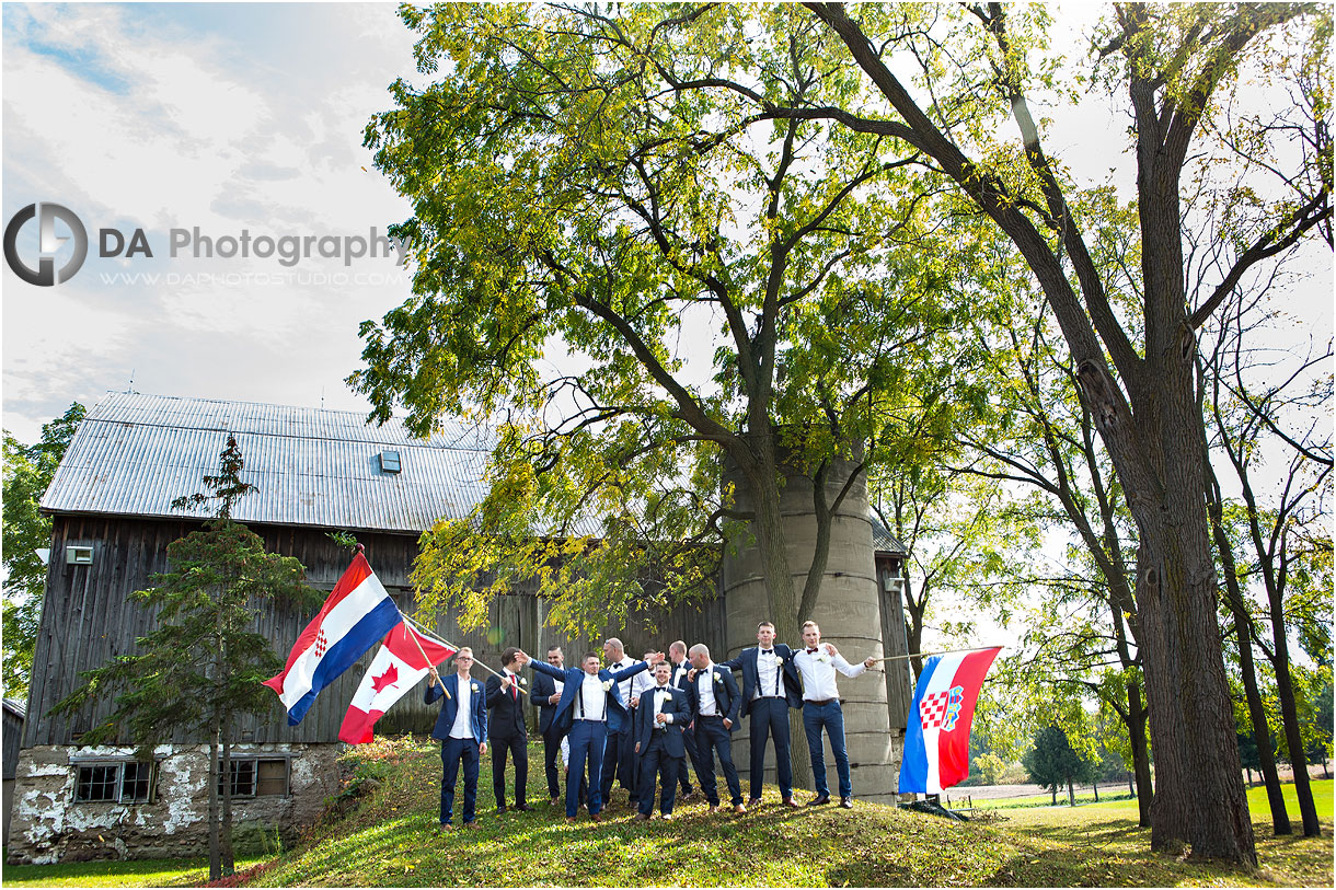 Groomsman's at Kraljica Mira Church