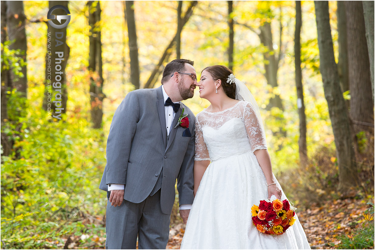 Bride and Groom at Bruce Trail in Grimsby