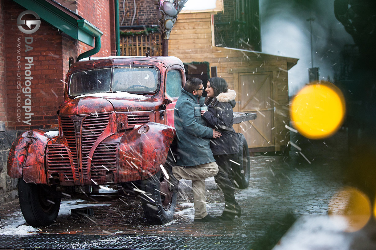 Distillery District Engagement Photographer