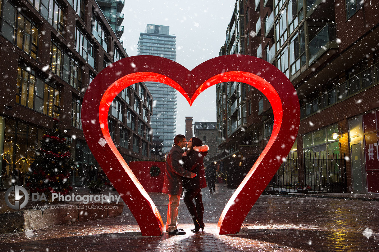 Distillery District Engagement Photographers