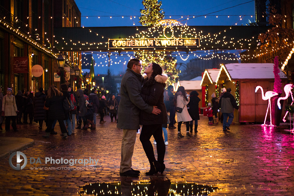 Christmas market engagement Photo