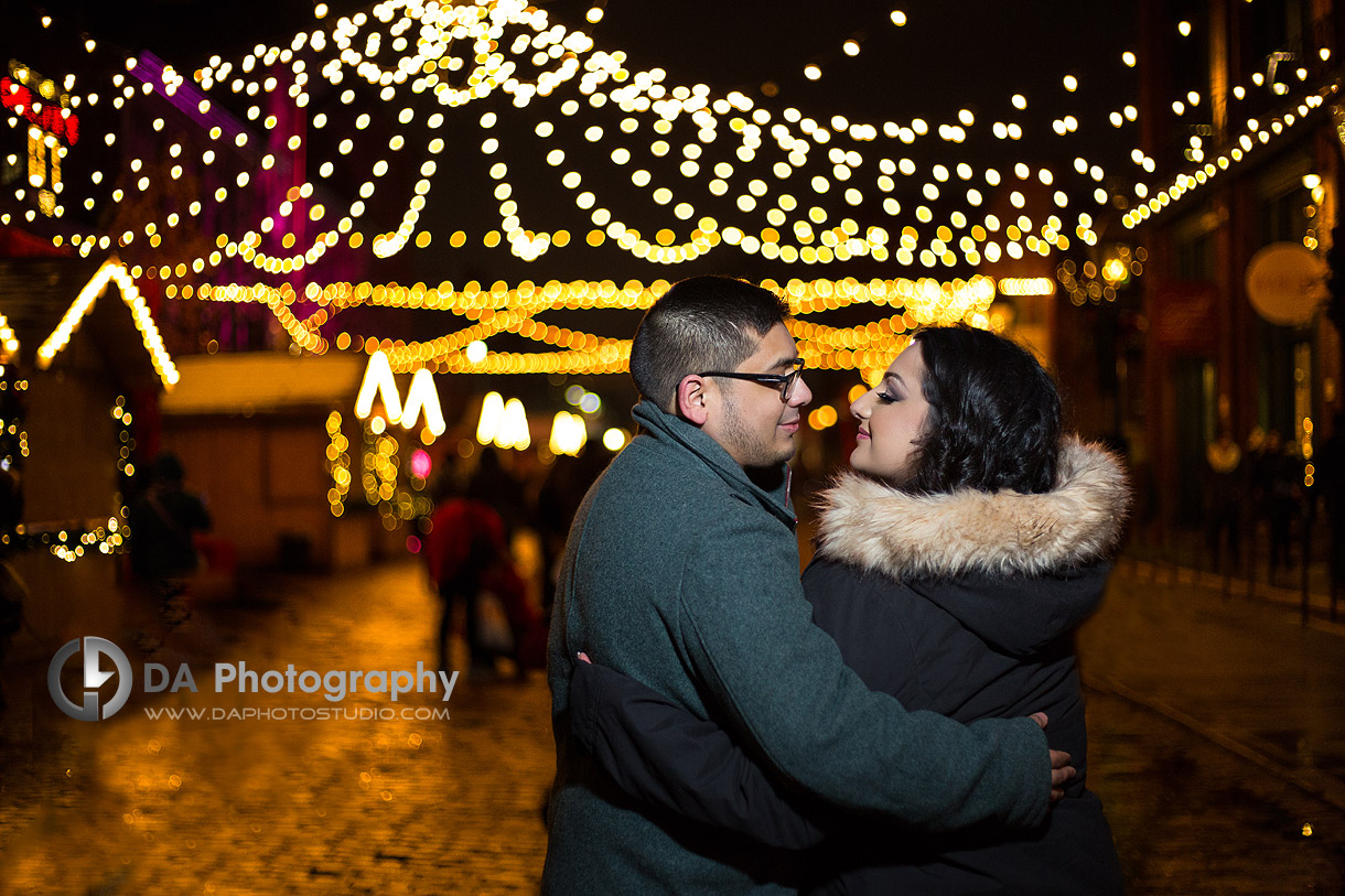 Distillery District Winter Engagement Pictures