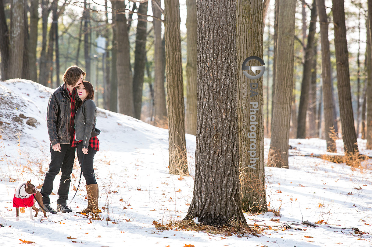 Winter Arboretum Engagement Photographers