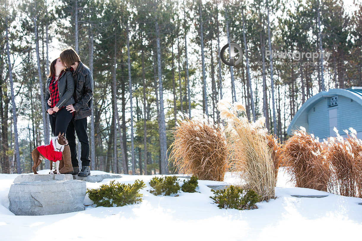 Winter Arboretum Engagement Photography