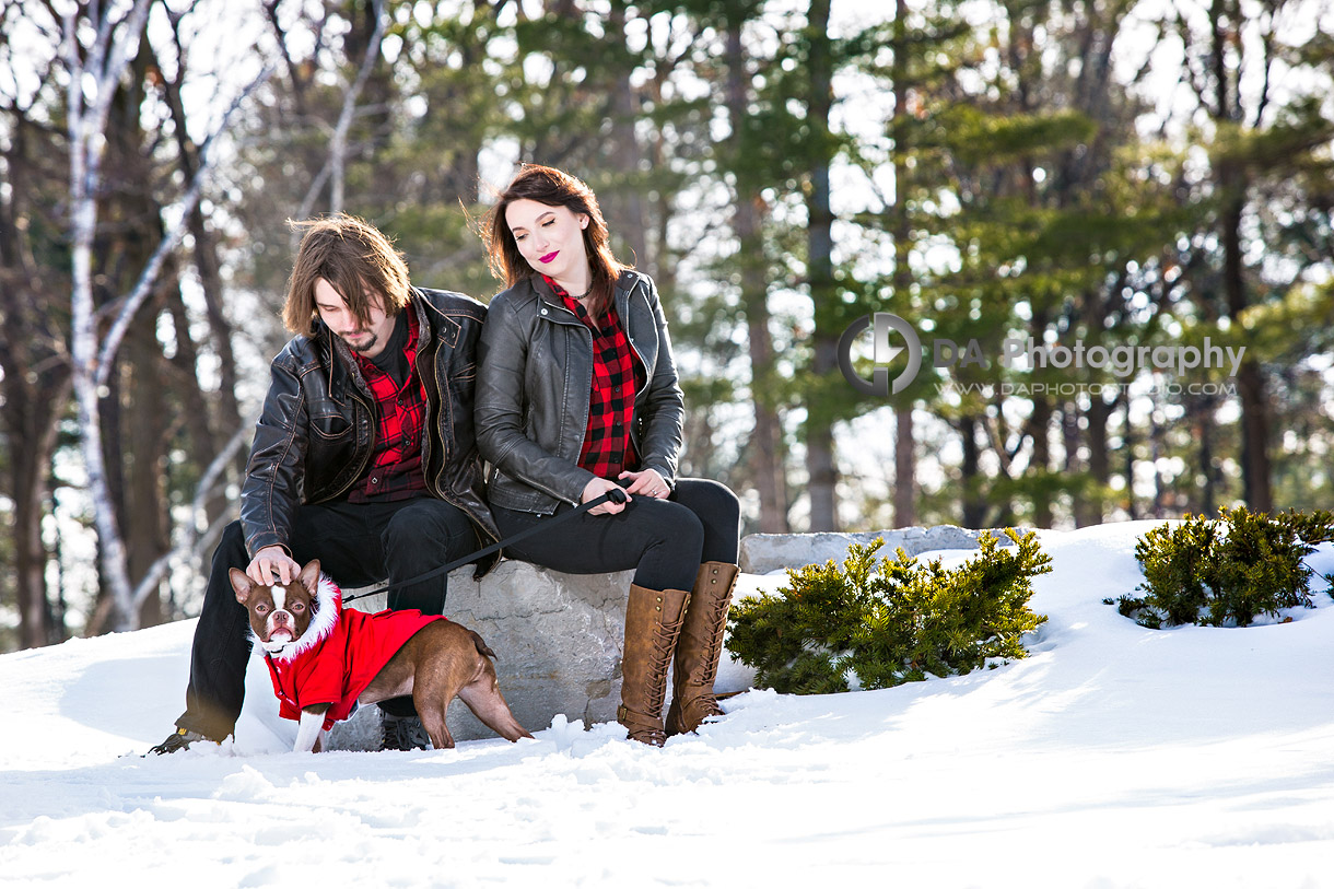 Winter Arboretum Engagement Photography in Guelph