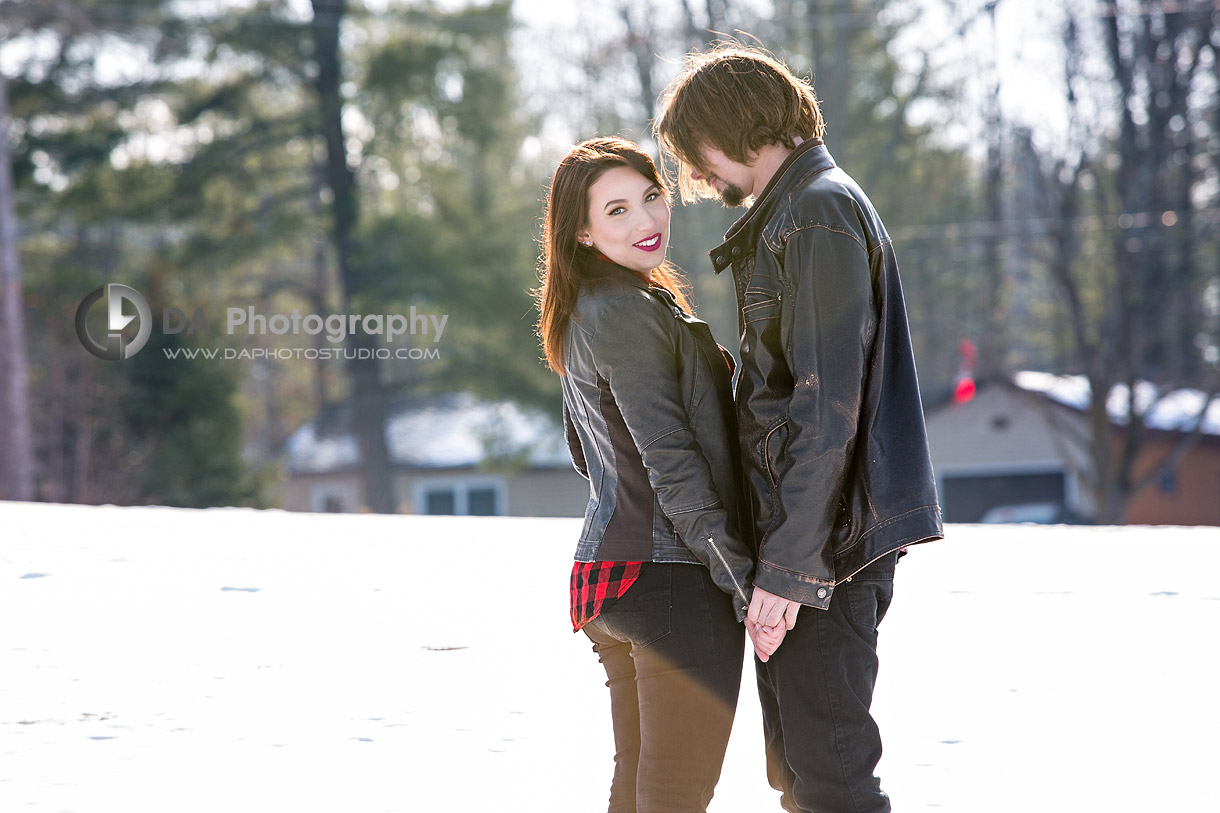 Winter Arboretum Engagement Picture