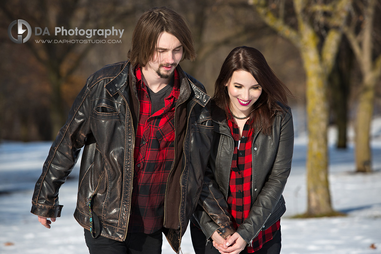 Winter Arboretum Engagement Photographers in Guelph