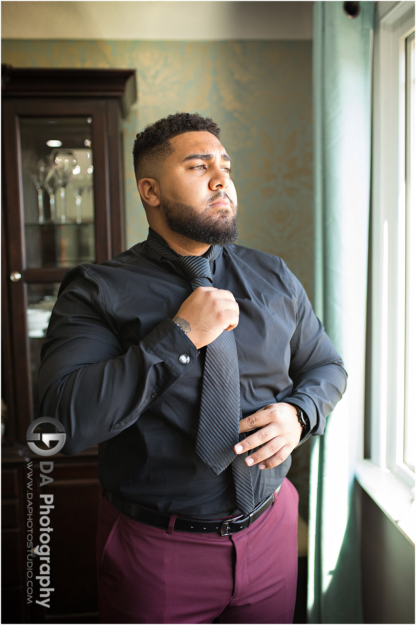 Groom at Stoney Creek Wedding