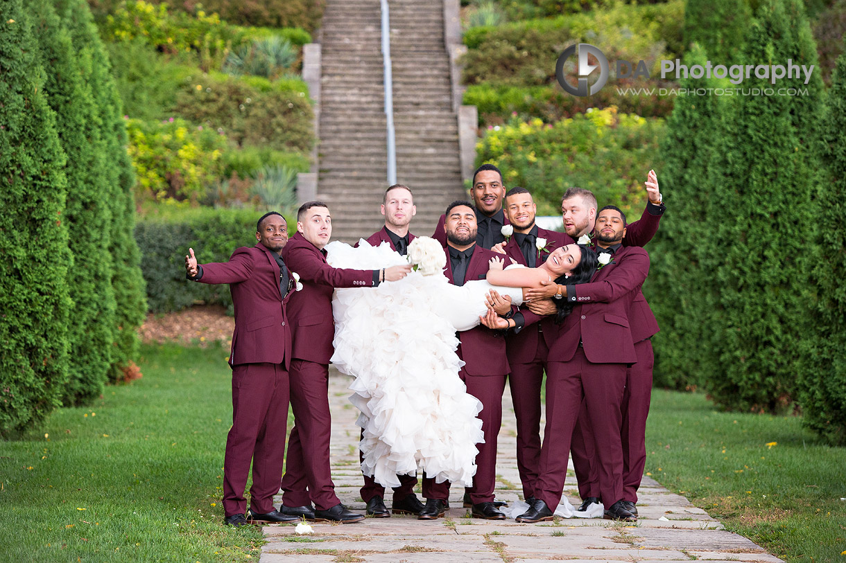 Bride and Groomsman's at Battlefield House Museum