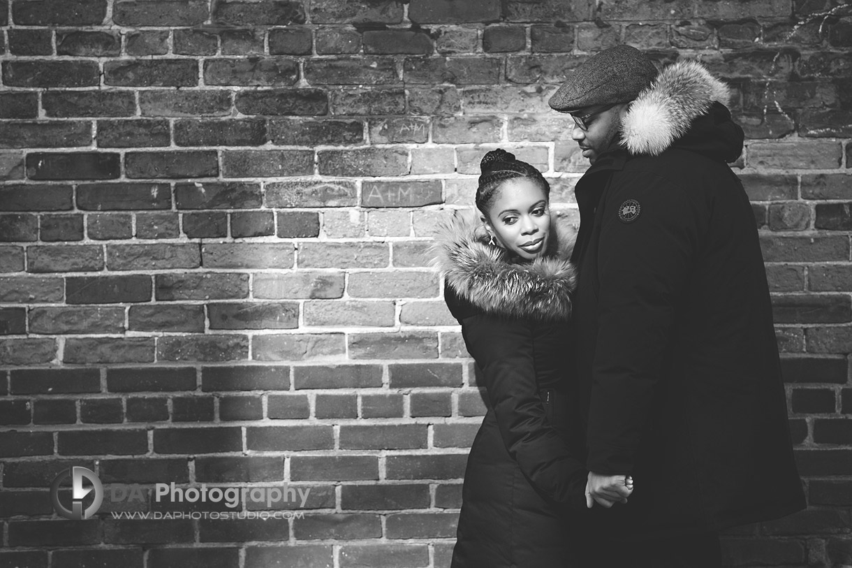 Distillery District Engagement Photography