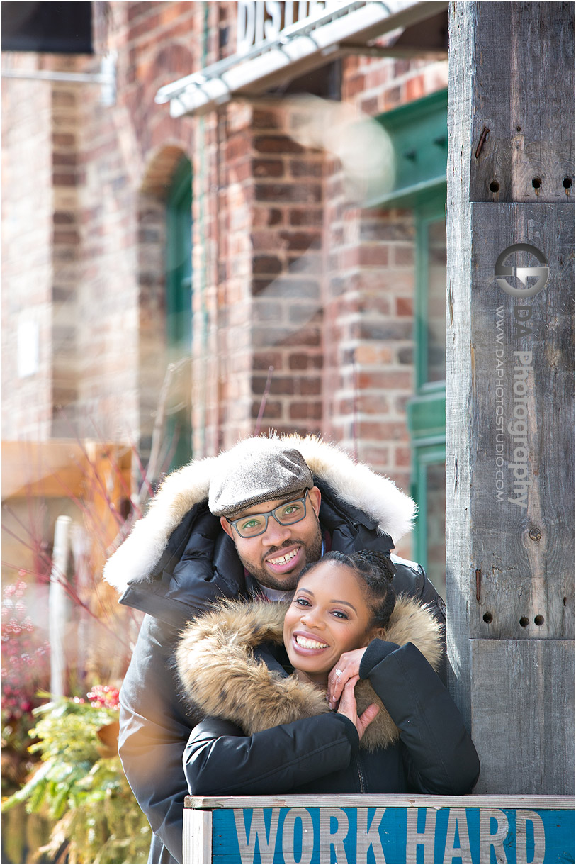 Fun Engagement Photographer for Distillery District 