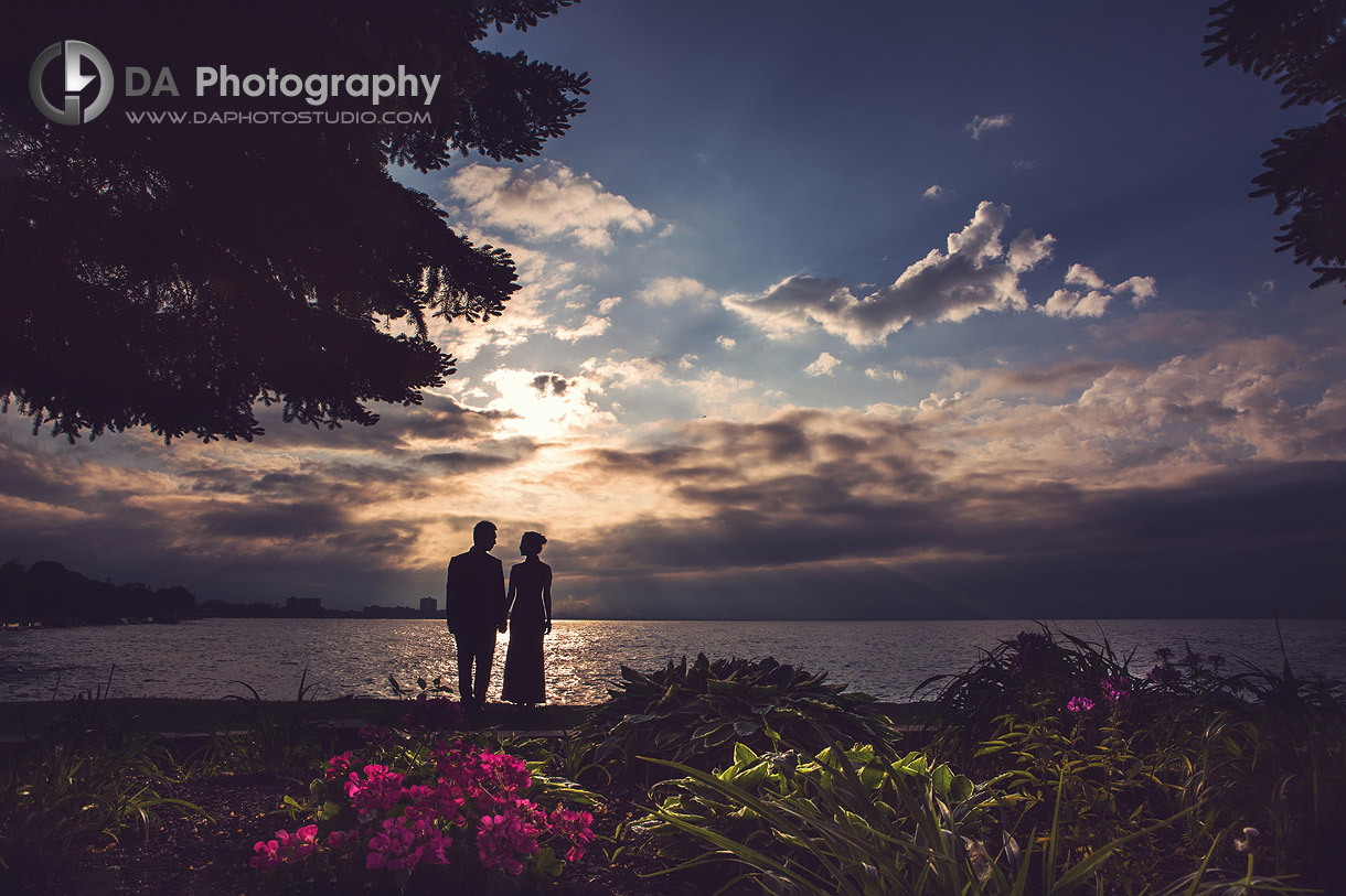 Edgewater Manor Wedding Day photos at Sunset