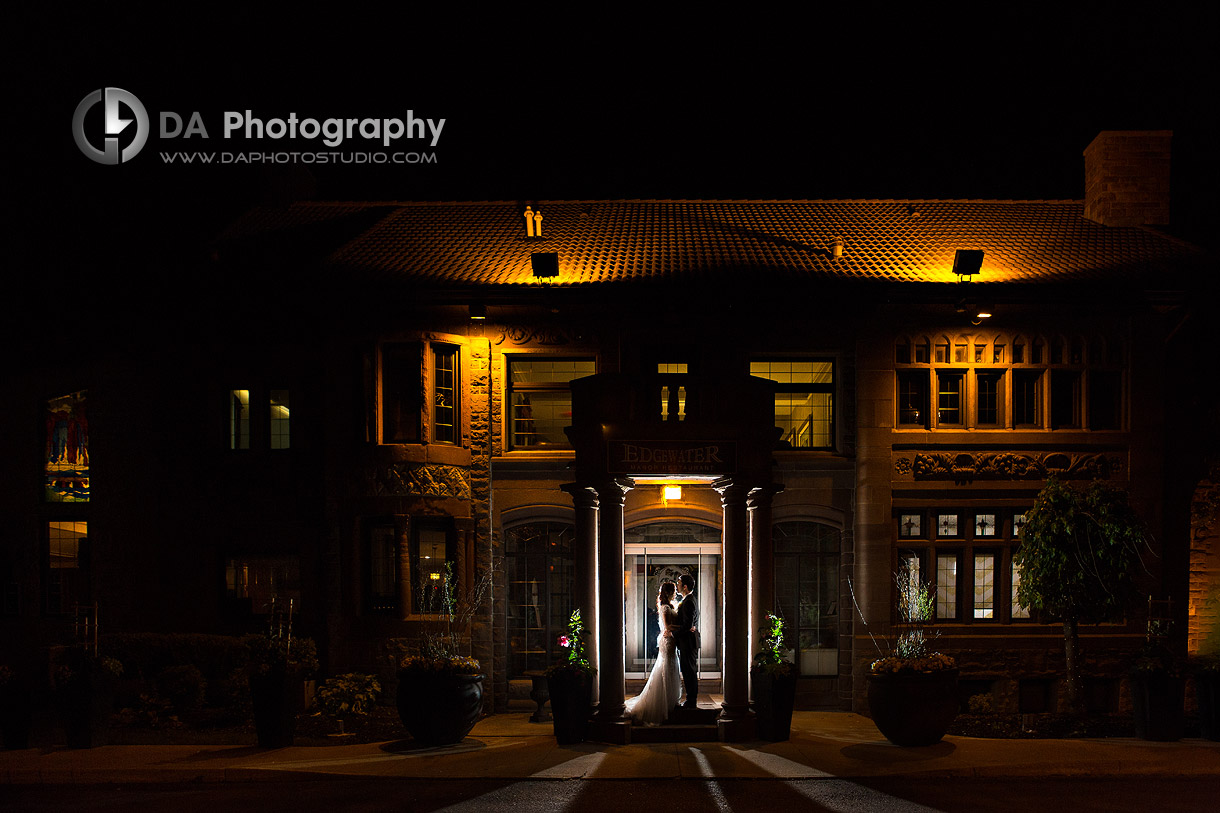 Edgewater Manor Wedding Day photos at Night