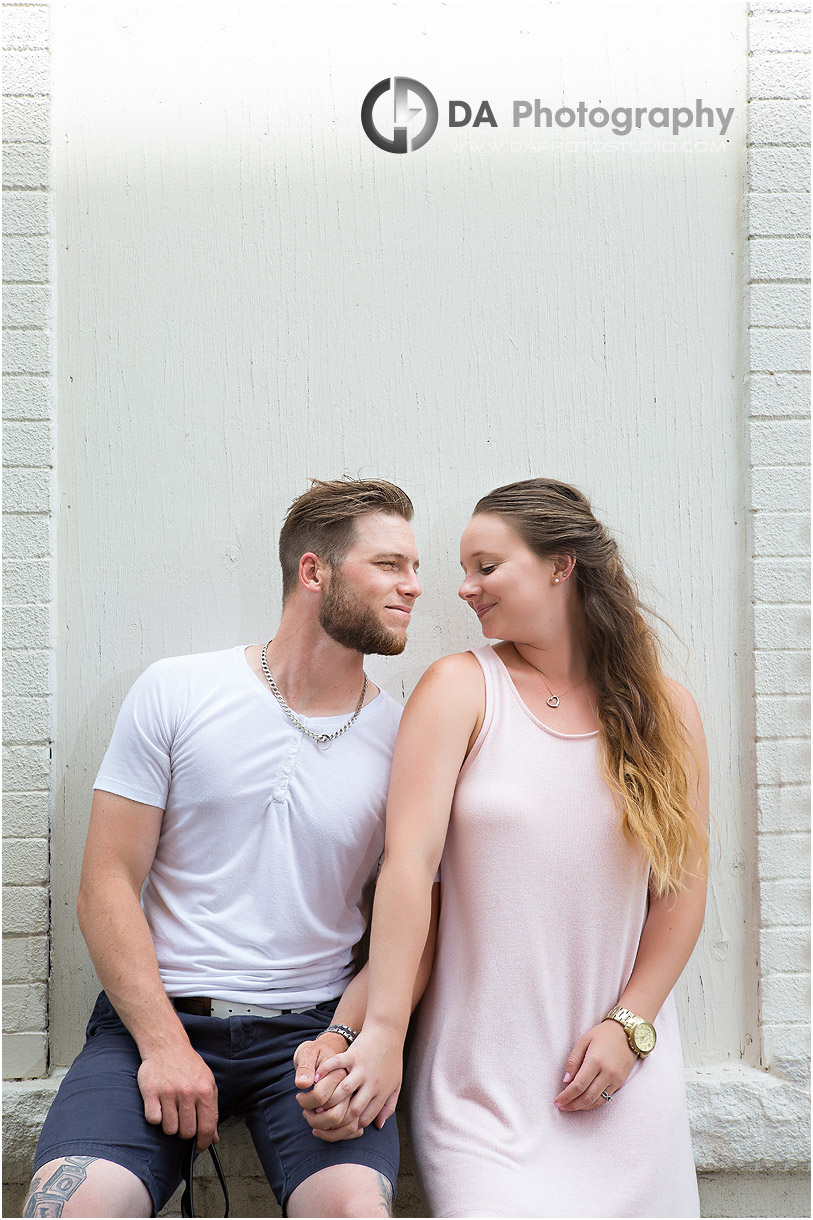 Downtown Milton Engagement Photo