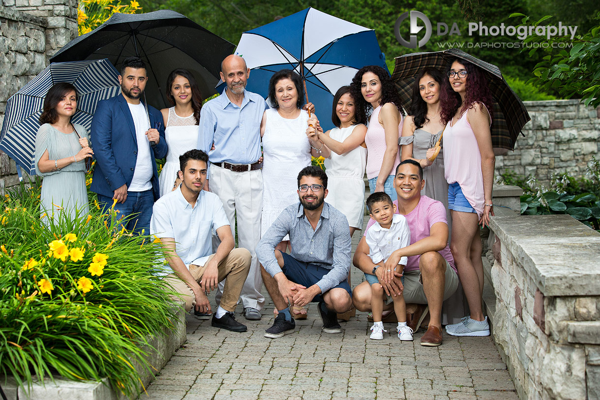 Group Family Photos in the rain