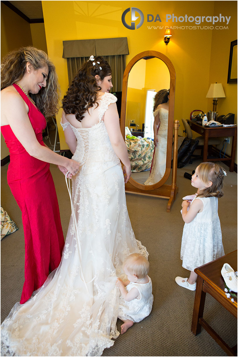 Bride wedding Dress at The Falls Inn and Spa