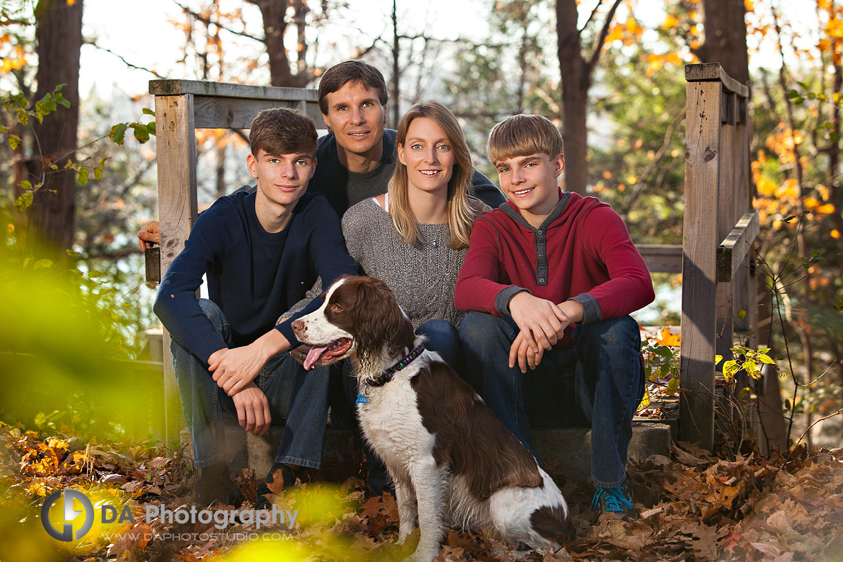 Family Session with dog at Heart Lake Conservation Area