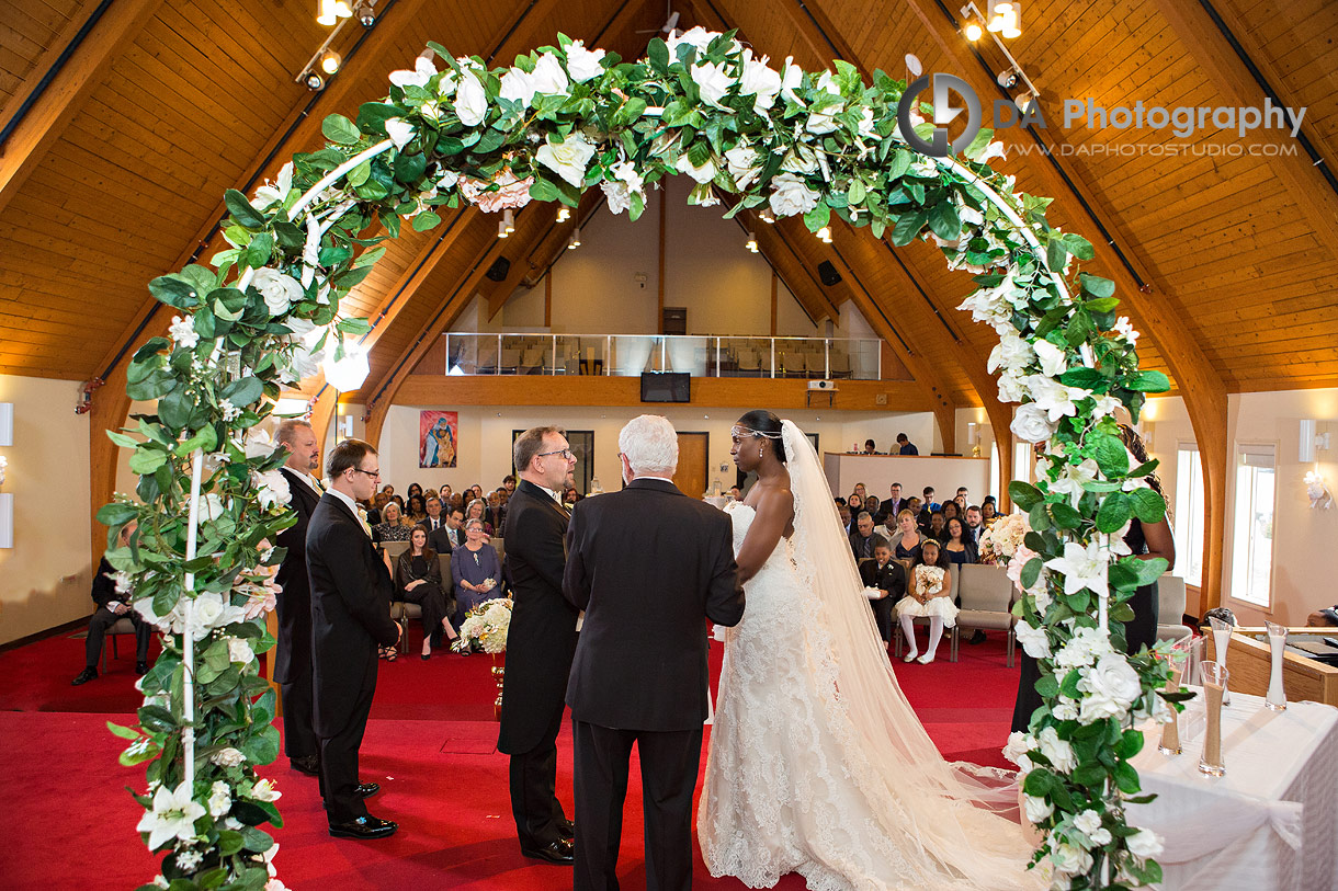 Church wedding ceremony at Heart Lake Baptist Church in Brampton