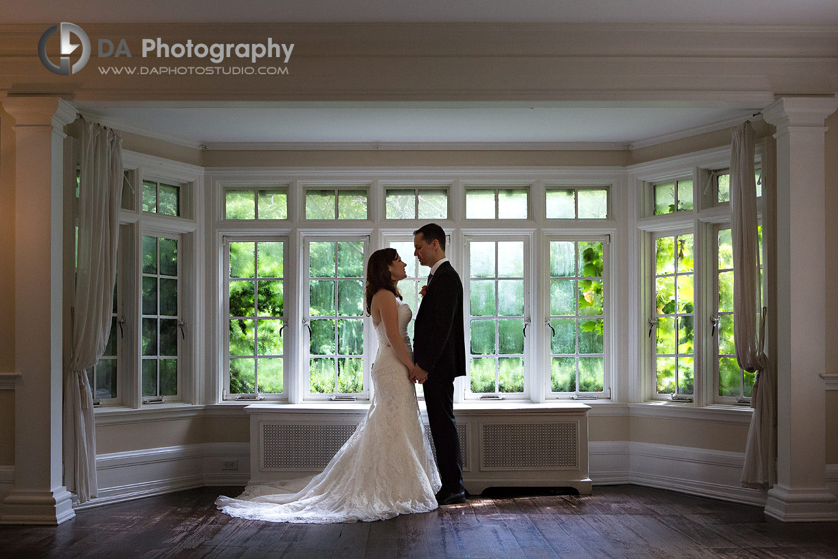 Bride and Groom at Bob Rumball Manor