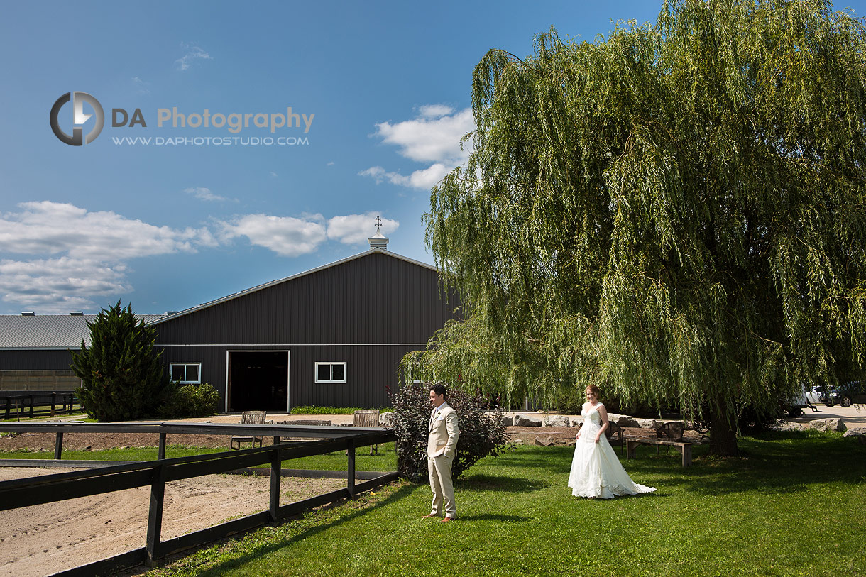 Bride and Groom at Parish Ridge Stables