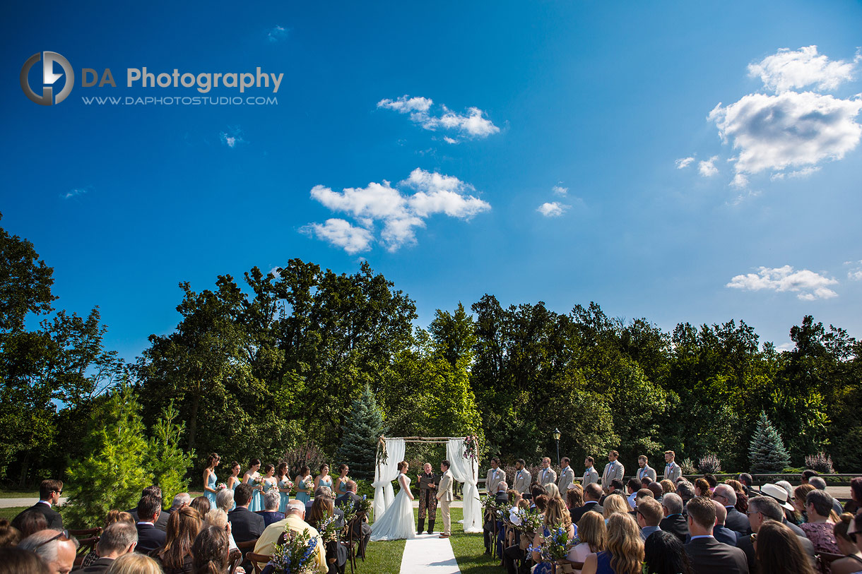 Wedding Ceremony at Parish Ridge Stables in Burlington