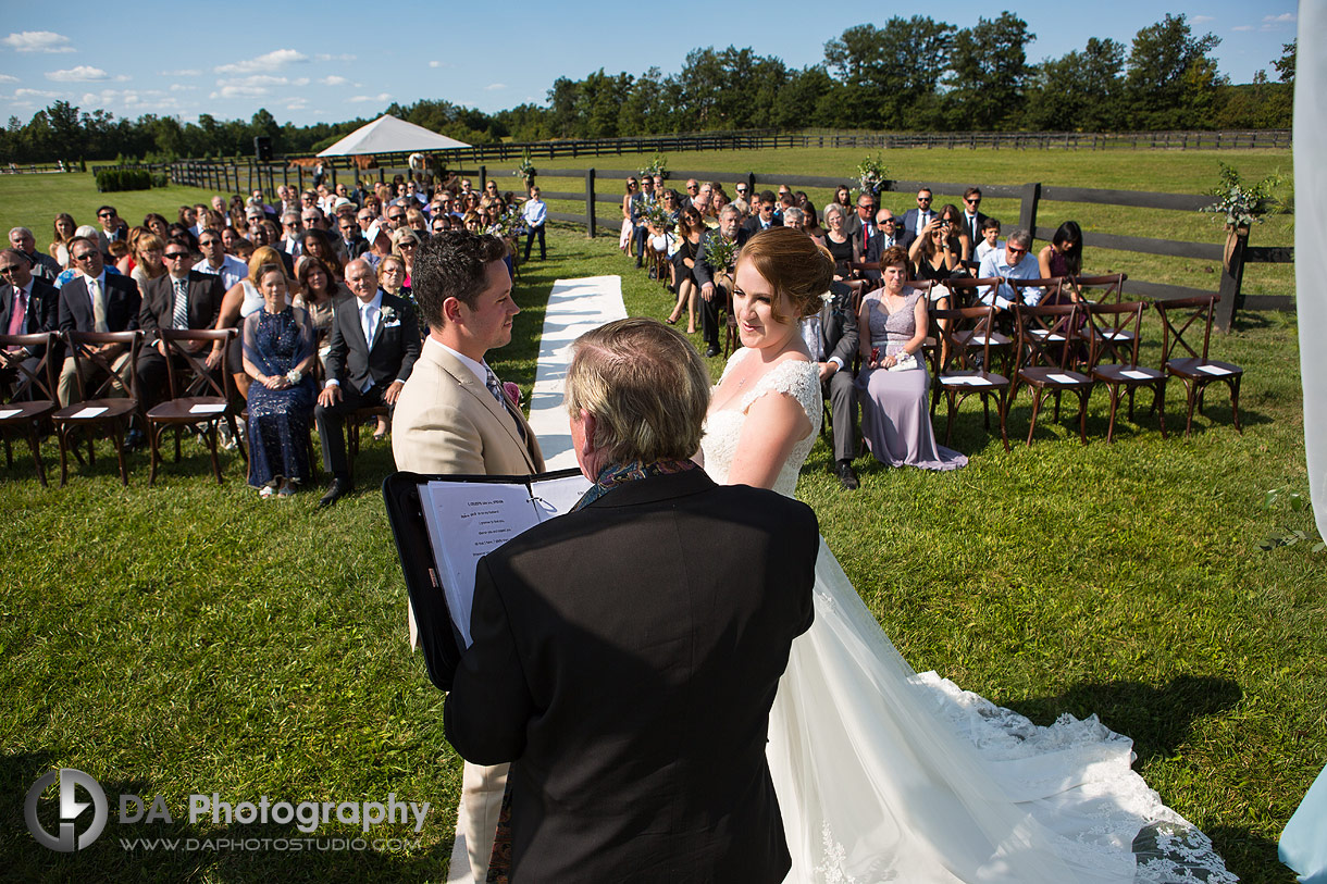 Wedding Ceremony at Parish Ridge Stables