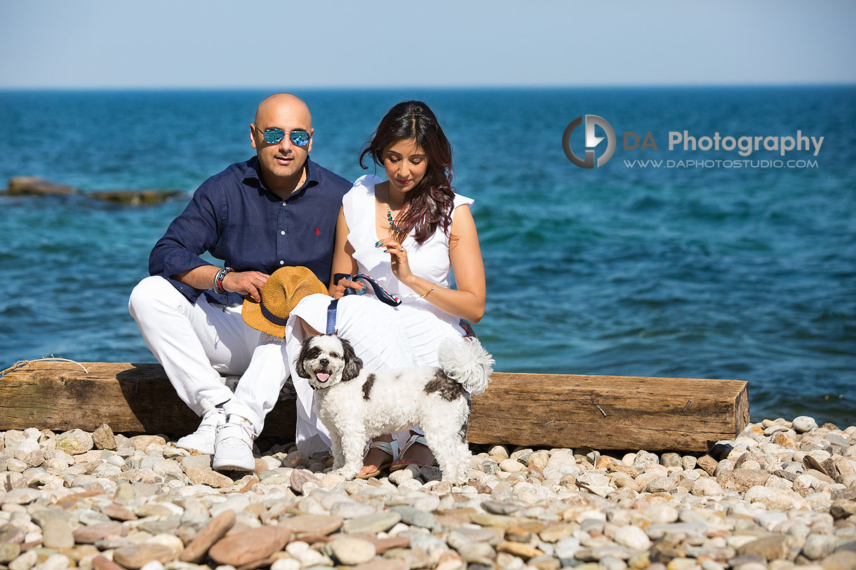 Summer engagement photos by the Lakefront Park