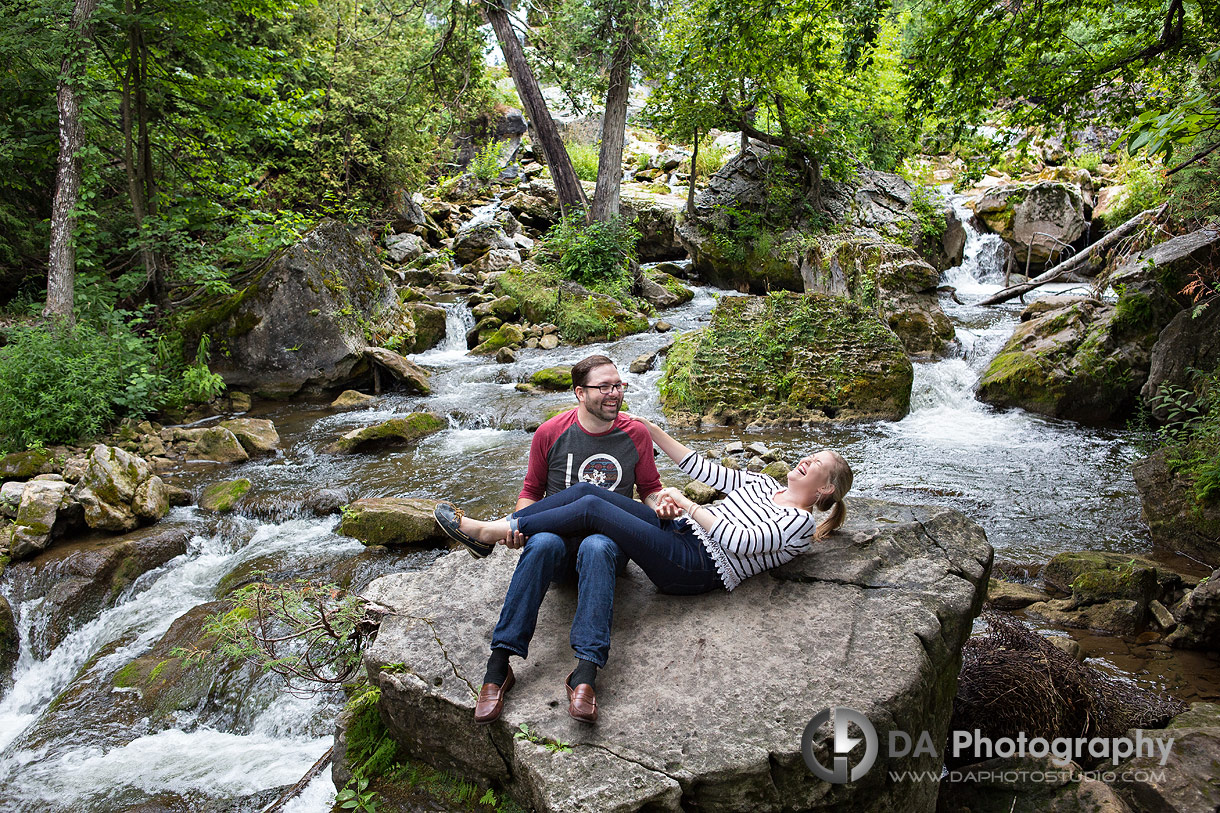 Fun Engagement Session at Inglis Falls