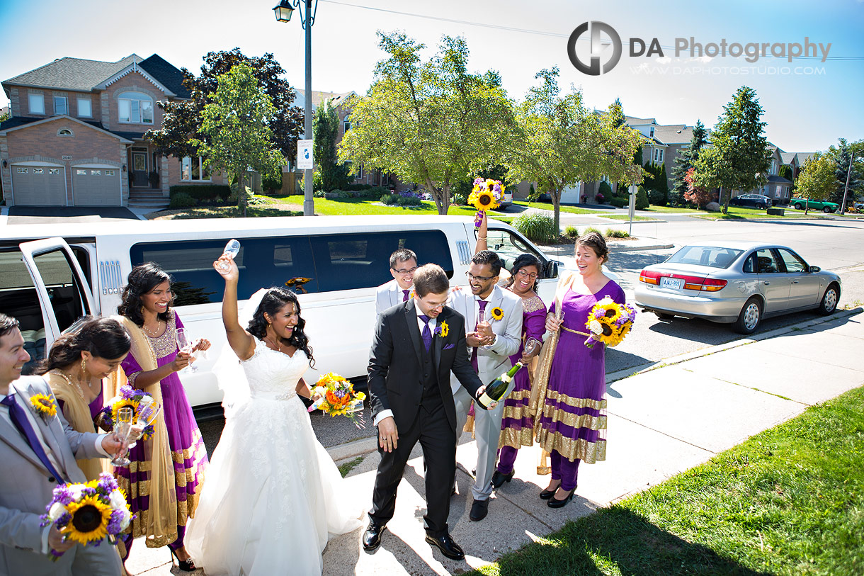 Bridal party Fun at Atrium Banquet Wedding