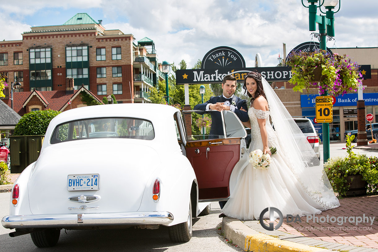 Bride and Groom at MarketLane in Woodbridge