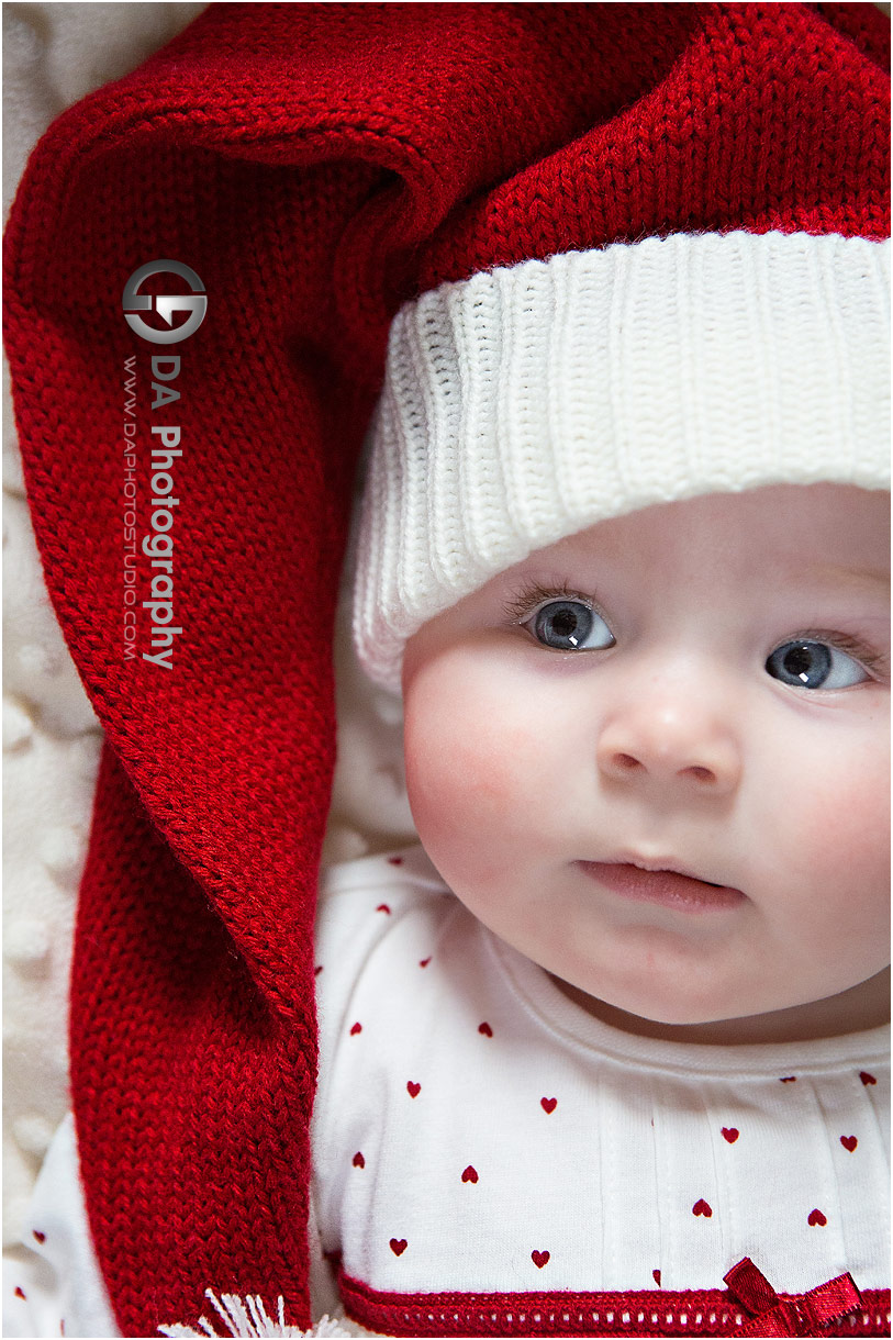 Christmas photo session of a baby