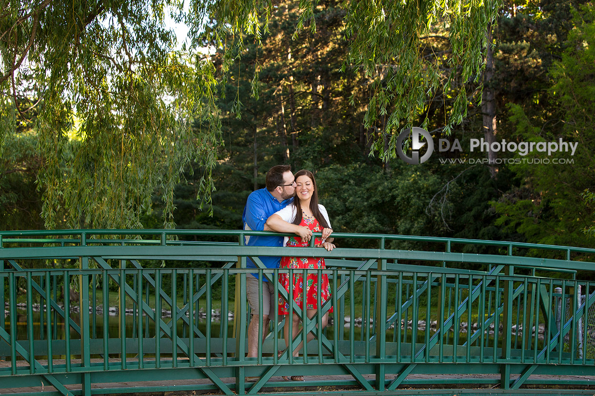 Engagement photos on the bridge