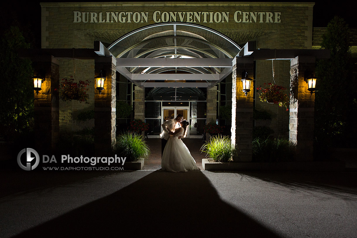Bride and Groom in Burlington Convention Centre Wedding