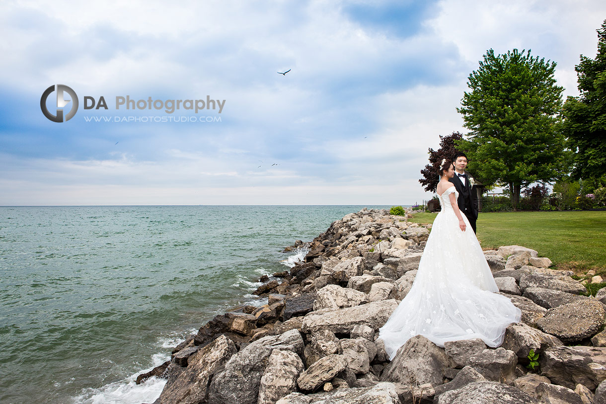 Bride and Groom at Edgewater Manor