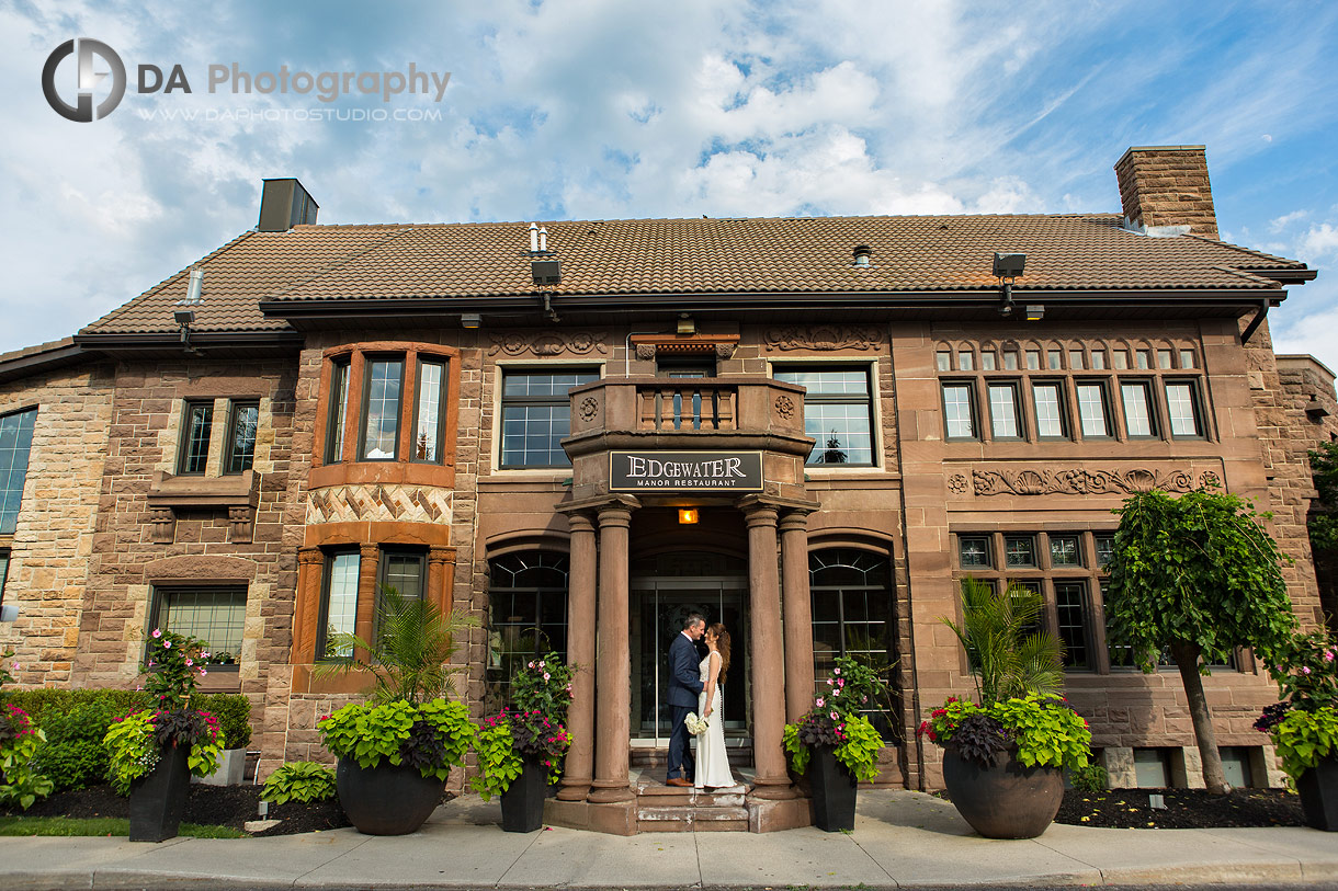 Bride and Groom at Edgewater Manor
