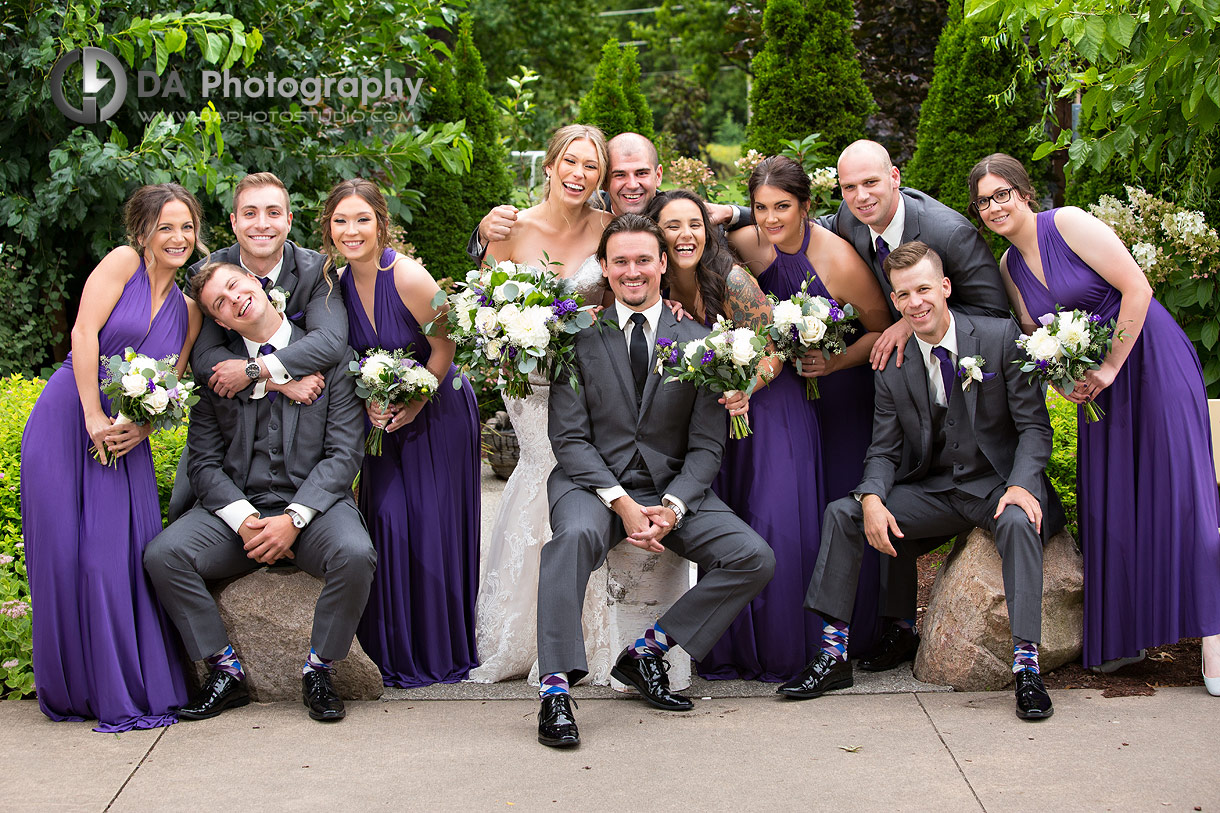 Fun Bridal Party wedding photos at Club Roma