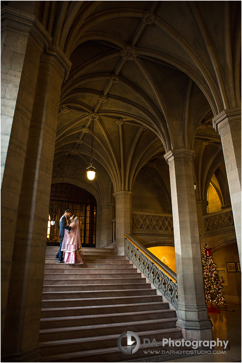 Knox College engagement photo in Toronto