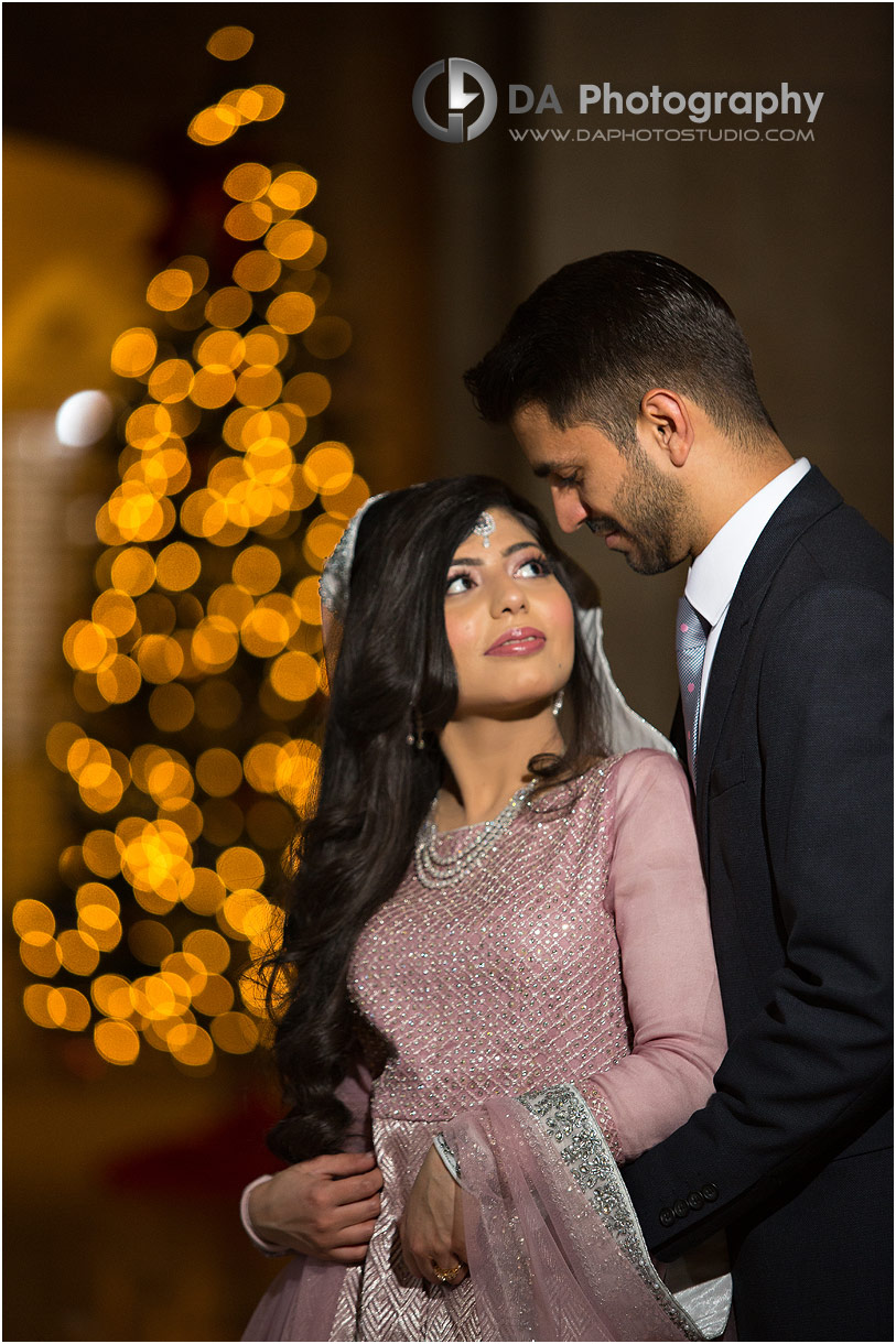 Winter engagement at Knox College in Toronto