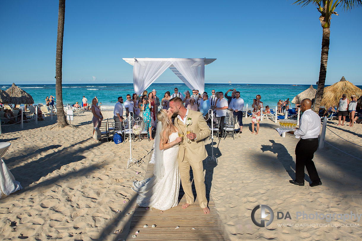 Bride and Groom at Luxury Bahia Principe Esmeralda