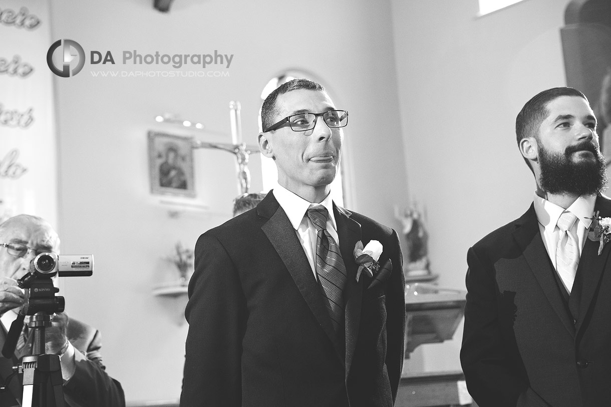 Groom at Church wedding ceremony