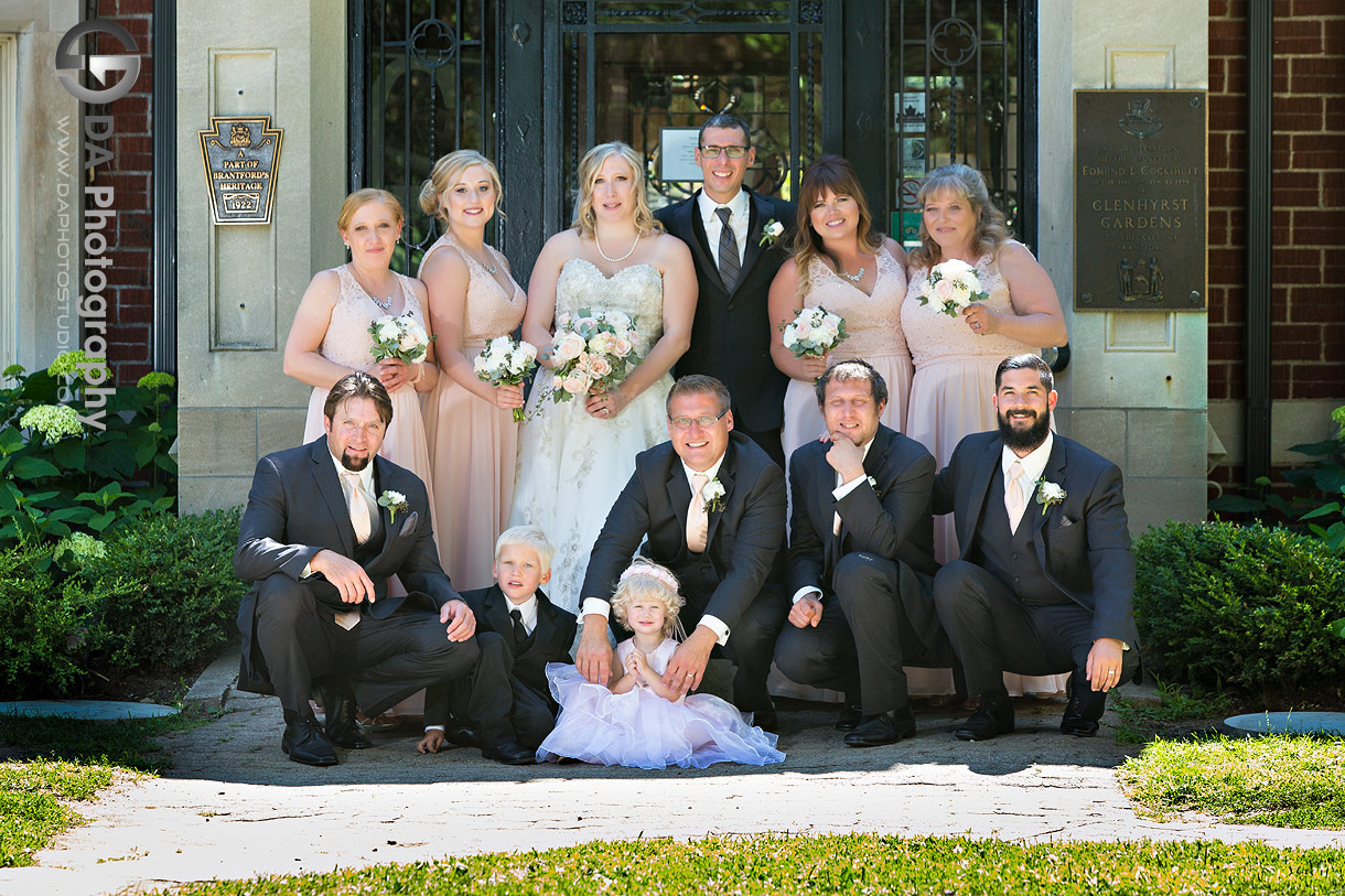 Bridal party at Glenhyrst Art Gallery in Brent