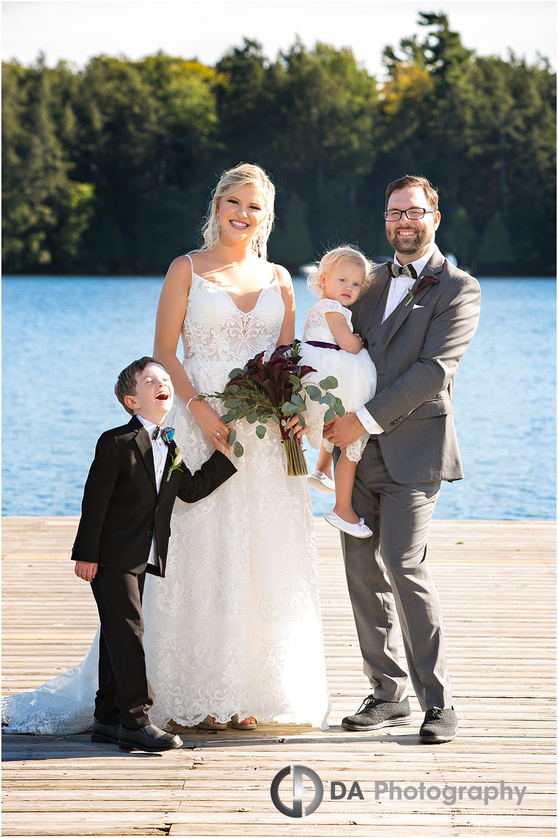 Family photos on a wedding day at JW Marriott The Rosseau Muskoka