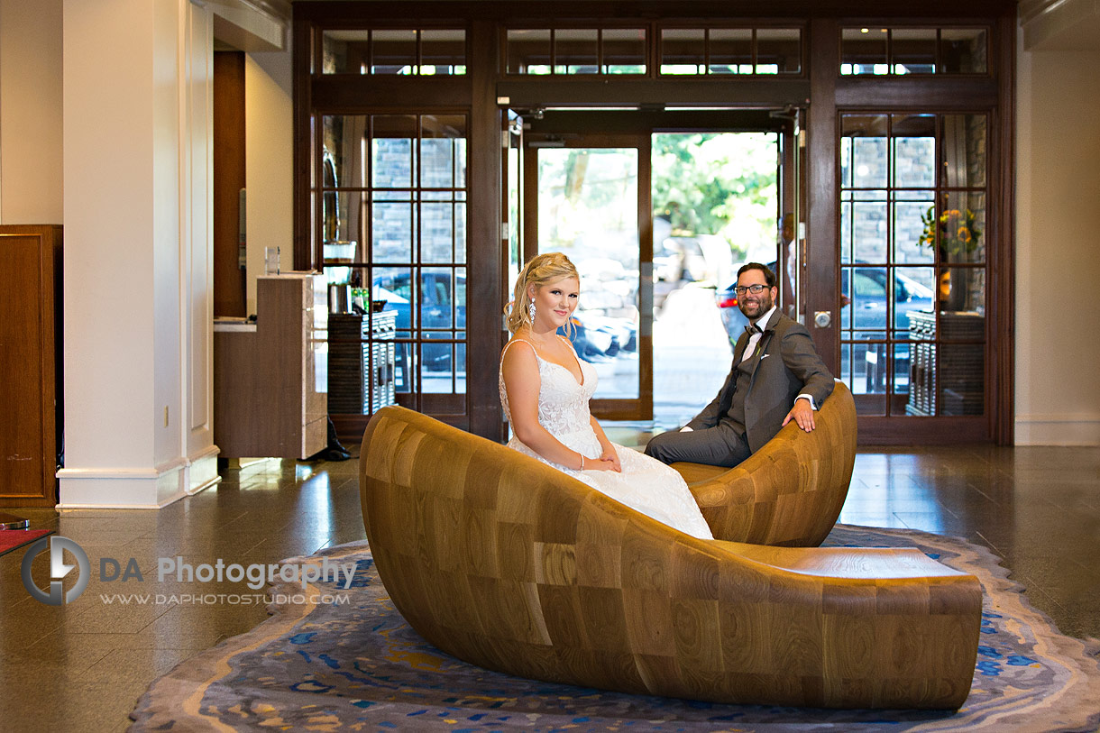 Bride and Groom at JW Marriot tThe Rosseau Muskoka